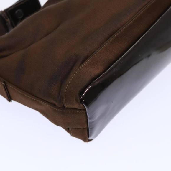 GUCCI Bamboo Hand Bag Nylon Brown Auth bs7822 - Picture 13 of 16